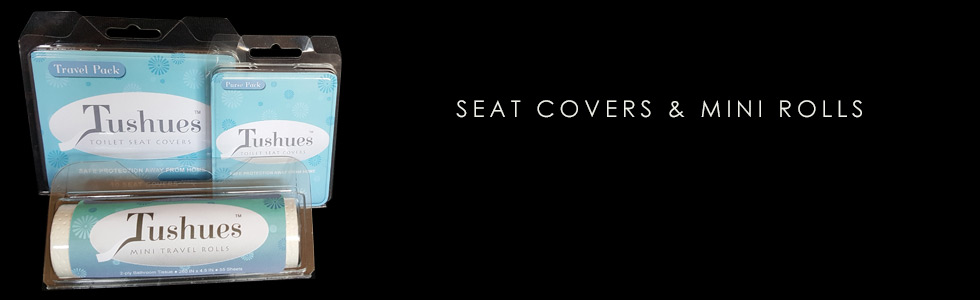 Tushues Toilet Seat Covers & Mini Travel Toilet Paper